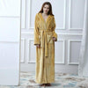 Winter Thick Full Length Yukata Gown Kimono Bathrobe Dress Fashion Warm Flannel Sleepwear Nightgown Loose Hooded Sleep Shirt XL