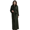 2018 Autumn and winter thickening long fashion couples flannel nightgown female bathrobes add fat coral velvet pajamas