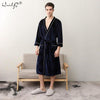 Women & Men Winter Gold Velvet Warm Robe Lovers Couple Nightgown Bathrobe Gown Sleepwear Nightwear Men's Sleep & Lounge Robes