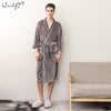 Women & Men Winter Gold Velvet Warm Robe Lovers Couple Nightgown Bathrobe Gown Sleepwear Nightwear Men's Sleep & Lounge Robes