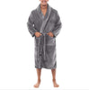 Men Bathrobes Sleepwear Long Sleeve Homewear Kimono Robe With Belt Comfy Couple Male Ladies Casual Nightgown Pajamas