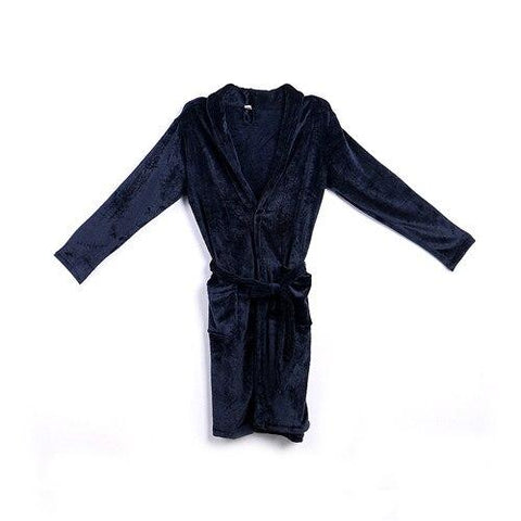 Men's Robes Winter Long Bathrobe Male Excellent Polyester Fiber Pajamas Nightgown Sleepwear Mens Soft Robe Bathrobe Spa Gown