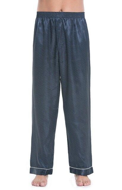 Men's satin pajamas nightgown long pants