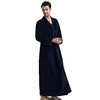 Purple Winter Couple Warm Robe Gown Long Sleeve Flannel Thick Sleepwear Nightgown Loose Lovers Fashion Yukata Sleep Shirt M-XL