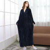 Purple Winter Couple Warm Robe Gown Long Sleeve Flannel Thick Sleepwear Nightgown Loose Lovers Fashion Yukata Sleep Shirt M-XL