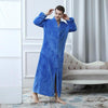 Purple Winter Couple Warm Robe Gown Long Sleeve Flannel Thick Sleepwear Nightgown Loose Lovers Fashion Yukata Sleep Shirt M-XL