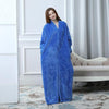 Purple Winter Couple Warm Robe Gown Long Sleeve Flannel Thick Sleepwear Nightgown Loose Lovers Fashion Yukata Sleep Shirt M-XL