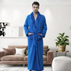 Gray Luxury Men Sleepwear Winter Warm Thick Robe Gown Loose Long Sleeve Nightgown Kimono Bathrobe Dress Oversize Home Shirt