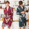 Fashion Men's Summer Kimono Robe Bath Gown Casual Silky Home Wear Male Nightgown Sleepwear Sleepshirts Pijama Mujer L-XXL
