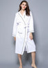 Mens Cotton Thin Waffle Bathrobe Sleepwear Hotel Bath robe Towel Plus Size Women Long White Lounge Nightgown