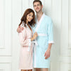 Autumn Summer Men's Waffle Bath Robes Dressing Gown Sleeve Solid Soft Bathrobe Peignoir Nightgowns Sleepwear Kimono robe