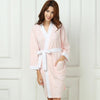 Autumn Summer Men's Waffle Bath Robes Dressing Gown Sleeve Solid Soft Bathrobe Peignoir Nightgowns Sleepwear Kimono robe