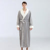 New Arrival Men Coral Fleece Robe Kimono Gown Winter Thick Warm Nightgown Sleepwear Man Casual Home Wear Fur Neck Bath Robes