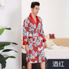 Fashion Men's Silky Robe Kimono Bath Gown Casual Spring Home Wear Male Nightgown Sleepwear Sleepshirts Pijama Mujer L XL XXL