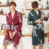 Fashion Men's Summer Kimono Robe Bath Gown Casual Silky Home Wear Male Nightgown Sleepwear Sleepshirts Pijama Mujer L-XXL