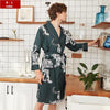 Fashion Men's Summer Kimono Robe Bath Gown Casual Silky Home Wear Male Nightgown Sleepwear Sleepshirts Pijama Mujer L-XXL