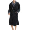 Bathrobe Men Thick Fleece Winter Male Dressing Gown Towel Sleepwear Solid Nightgown Kimono For Long Flannel Pyjamas#25