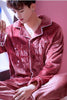 Male Pajamas Men Warm Thickened Sleepwear Suit Long Sleeve Coral Fleece Flannel Leisure Autumn Winter Nightgown Household H5633