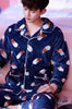 Male Pajamas Men Warm Thickened Sleepwear Suit Long Sleeve Coral Fleece Flannel Leisure Autumn Winter Nightgown Household H5633