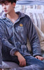 Male Pajamas Men Warm Thickened Sleepwear Suit Long Sleeve Coral Fleece Flannel Leisure Autumn Winter Nightgown Household H5633