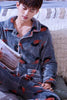 Male Pajamas Men Warm Thickened Sleepwear Suit Long Sleeve Coral Fleece Flannel Leisure Autumn Winter Nightgown Household H5633