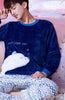 Male Pajamas Men Warm Thickened Sleepwear Suit Long Sleeve Coral Fleece Flannel Leisure Autumn Winter Nightgown Household H5633