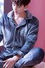 Male Pajamas Men Warm Thickened Sleepwear Suit Long Sleeve Coral Fleece Flannel Leisure Autumn Winter Nightgown Household H5633