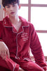 Male Pajamas Men Warm Thickened Sleepwear Suit Long Sleeve Coral Fleece Flannel Leisure Autumn Winter Nightgown Household H5633