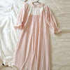 Women's Lolita Princess Sleepshirts Vintage Palace Style Dress Lace Velvet Nightgowns.Autumn Winter Nightdress Lounge Sleepwear