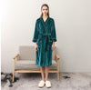 2019 Winter Warm Men Home Clothes Velvet Soft Bathrobe Long Kimono Robe Dressing Gown Solid Sleepwear Male Long Sleeve Nightgown