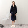 2019 Winter Warm Men Home Clothes Velvet Soft Bathrobe Long Kimono Robe Dressing Gown Solid Sleepwear Male Long Sleeve Nightgown