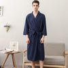 2019 Winter Warm Men Home Clothes Velvet Soft Bathrobe Long Kimono Robe Dressing Gown Solid Sleepwear Male Long Sleeve Nightgown