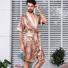 Short Sleeve Nightgown Men's Pajamas Summer Men Robe Silk Ice Pajamas Mens Kimono Men's Long Silky Gown Buy China Direct