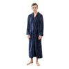 2019 Men's Nightgown sleepwear Long-sleeved Long Autumn Winter Warm Solid Color Home Service Pajamas