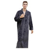 2019 Men's Nightgown sleepwear Long-sleeved Long Autumn Winter Warm Solid Color Home Service Pajamas
