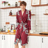 Satin Nightgown silk mens robe Bathrobe Men's Bathrobe Long sleeve nightgown men's bathrobe silk nightgown household clothing