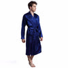 Long Robe Mens Bath Robe Men's Silk Satin Pajamas Sleepwear Robe Robes Nightgown Robes Grey/Blue/Burgundy/black Male Summer robe