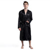 Long Robe Mens Bath Robe Men's Silk Satin Pajamas Sleepwear Robe Robes Nightgown Robes Grey/Blue/Burgundy/black Male Summer robe