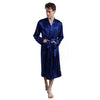 Long Robe Mens Bath Robe Men's Silk Satin Pajamas Sleepwear Robe Robes Nightgown Robes Grey/Blue/Burgundy/black Male Summer robe