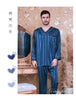 Men's Sleepwear All Season Homewear Long Sleeve Night Suits Adult Ice Silk Nightgowns 2pcs Sets Large Size Nightwear J005