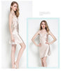 NEW nightgown women Summer Camisole princess Lace sleepwear lingerie satin sexy lingerie dress vintage underwear M L XL NF2009