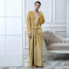 High Quality Couple Warm Thick Sleepwear Nightgown Winter Flannel Kimono Bathrobe Gown Loose Hooded Sleep Dress With Belt M-XL
