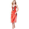 Women Nightgown Hot Nightwear Sexy Lingerie Lace Slits Nightdress V-neck Nightie Vintage Sleepwear Female Pijama embroidery