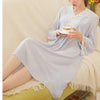 Women Cotton Lace Princess Elegant Nightgowns Nightdress Sleepwear Palace Dress Retro Vintage Chinese Style Long Sleeve Dress