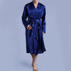 New 2019 Mens Soft Satin Silk Sleepwear Bathrobe Kimono hombre Pajama Nightgown Long Sleeve Sexy Nightwear Bath Robes Bademantel