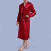 New 2019 Mens Soft Satin Silk Sleepwear Bathrobe Kimono hombre Pajama Nightgown Long Sleeve Sexy Nightwear Bath Robes Bademantel
