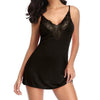 Black Nightdress Womens Chemise Lingerie Full Slips Sexy Nightie Sleepwear Lace Babydoll Underwear Vintage Sleepwear