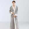 Luxury Men Long Sleeve Robe Gown Casual Flannel Warm Sleepwear Nightgown Loose Thick Winter Kimono Spa Bathrobe Home Dress XL