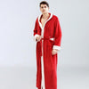 Luxury Men Long Sleeve Robe Gown Casual Flannel Warm Sleepwear Nightgown Loose Thick Winter Kimono Spa Bathrobe Home Dress XL