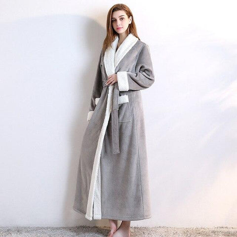 Winter Women Bathrobe Hooded Men Autumn Thick Warm Towel Fleece Sleepwear Long Robe Hotel Spa soft Long Nightgown Kimono robe